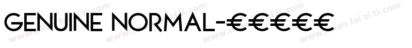 GENUINE NORMAL字体转换
